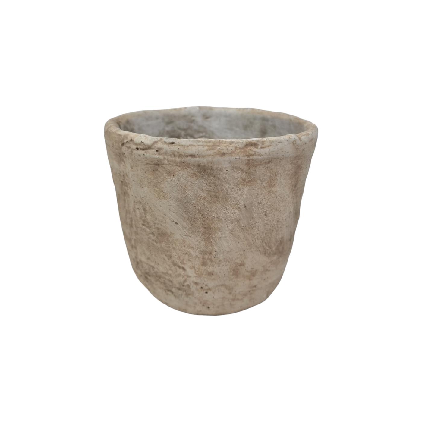 Bloempot steen crème 13
