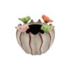 Bloempot vogels S bruin 11x11x10