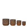 Bloempotset 4-delig metaal met plastic | Naturel Collections