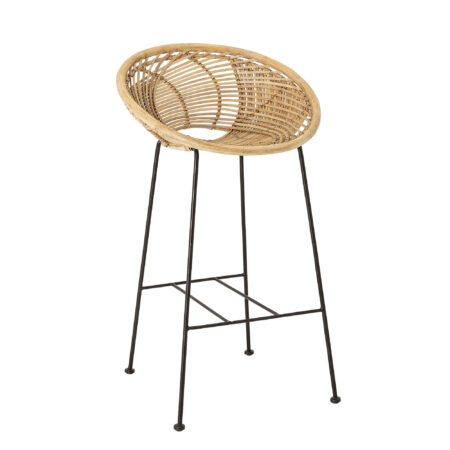 Bloomingville Barkruk Yonne Rotan (zithoogte 72cm) - Naturel | Bloomingville