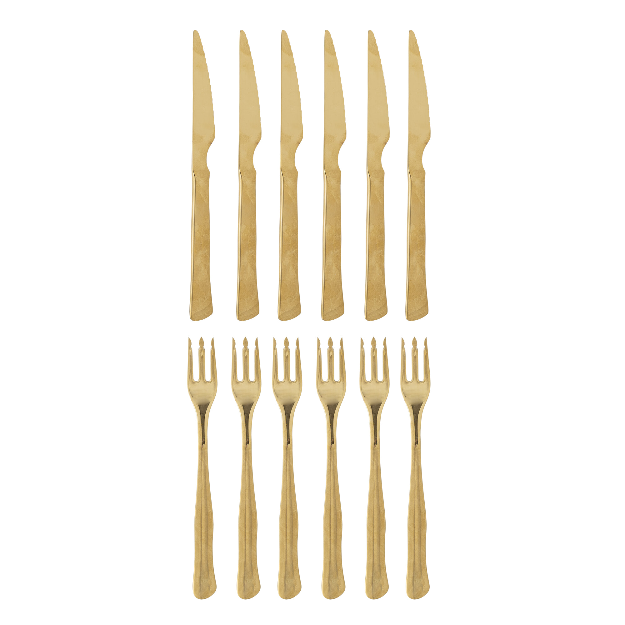Bloomingville Bestek Ollin Steak Cutlery Set van 12 stuks - Goud | Bloomingville
