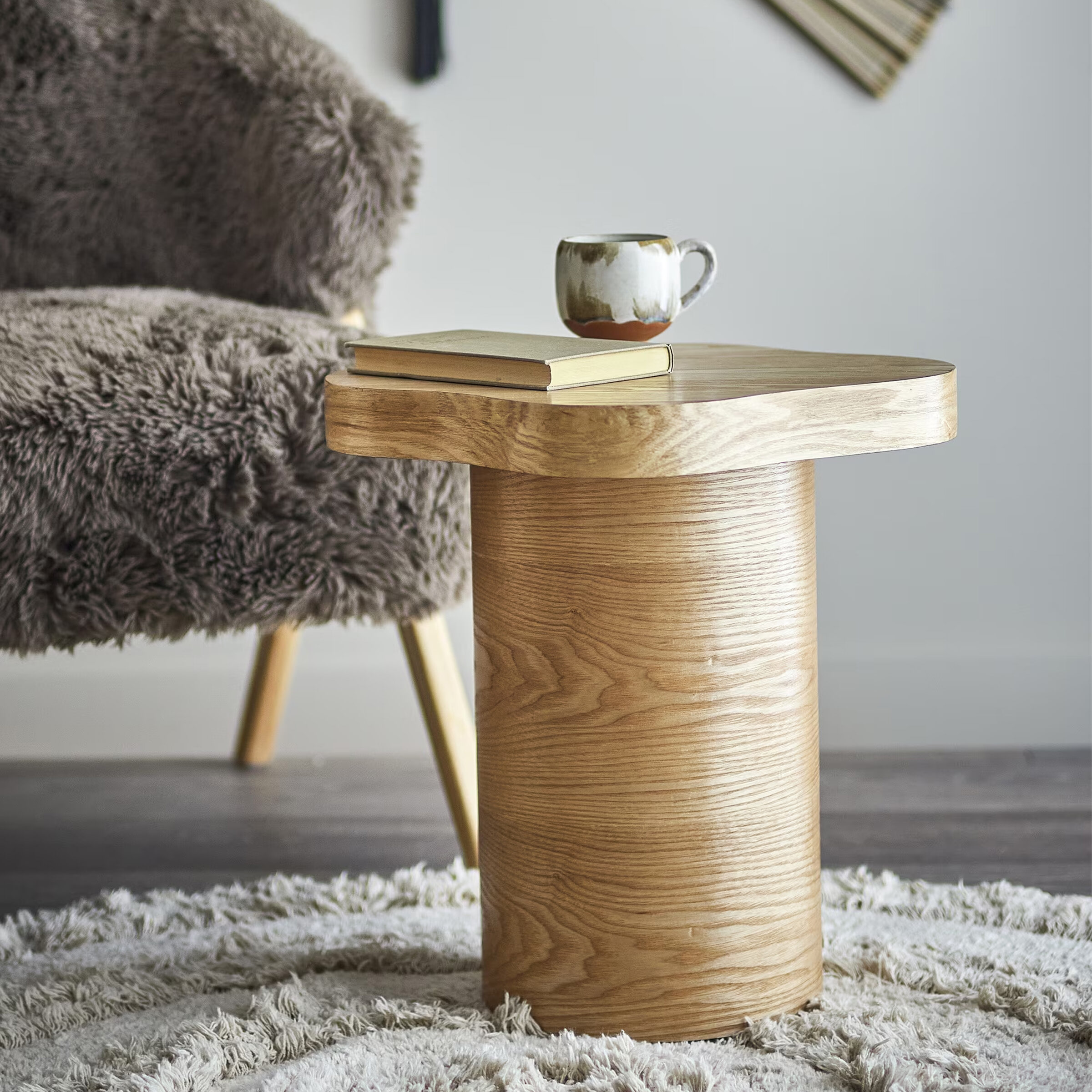 Bloomingville Bijzettafel Elmer 46cm - Naturel - Organisch | Bloomingville