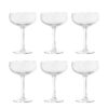 Bloomingville Champagneglas Astrid Set van 6 stuks - Transparant | Bloomingville