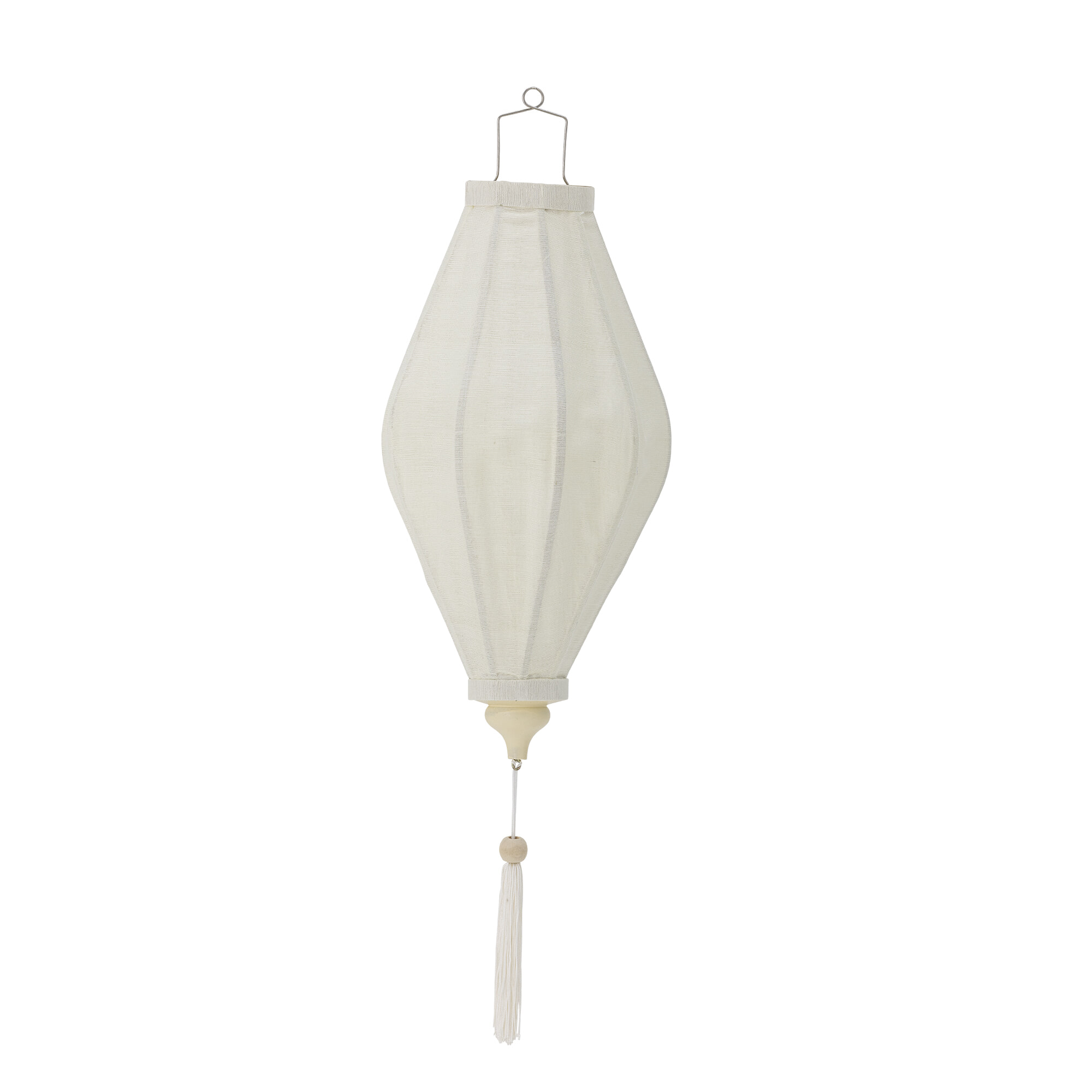 Bloomingville Decoratie Pomp Bamboe en stof - Wit | Bloomingville