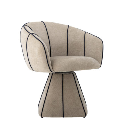Bloomingville Draaifauteuil Semilie Velvet - Naturel | Bloomingville