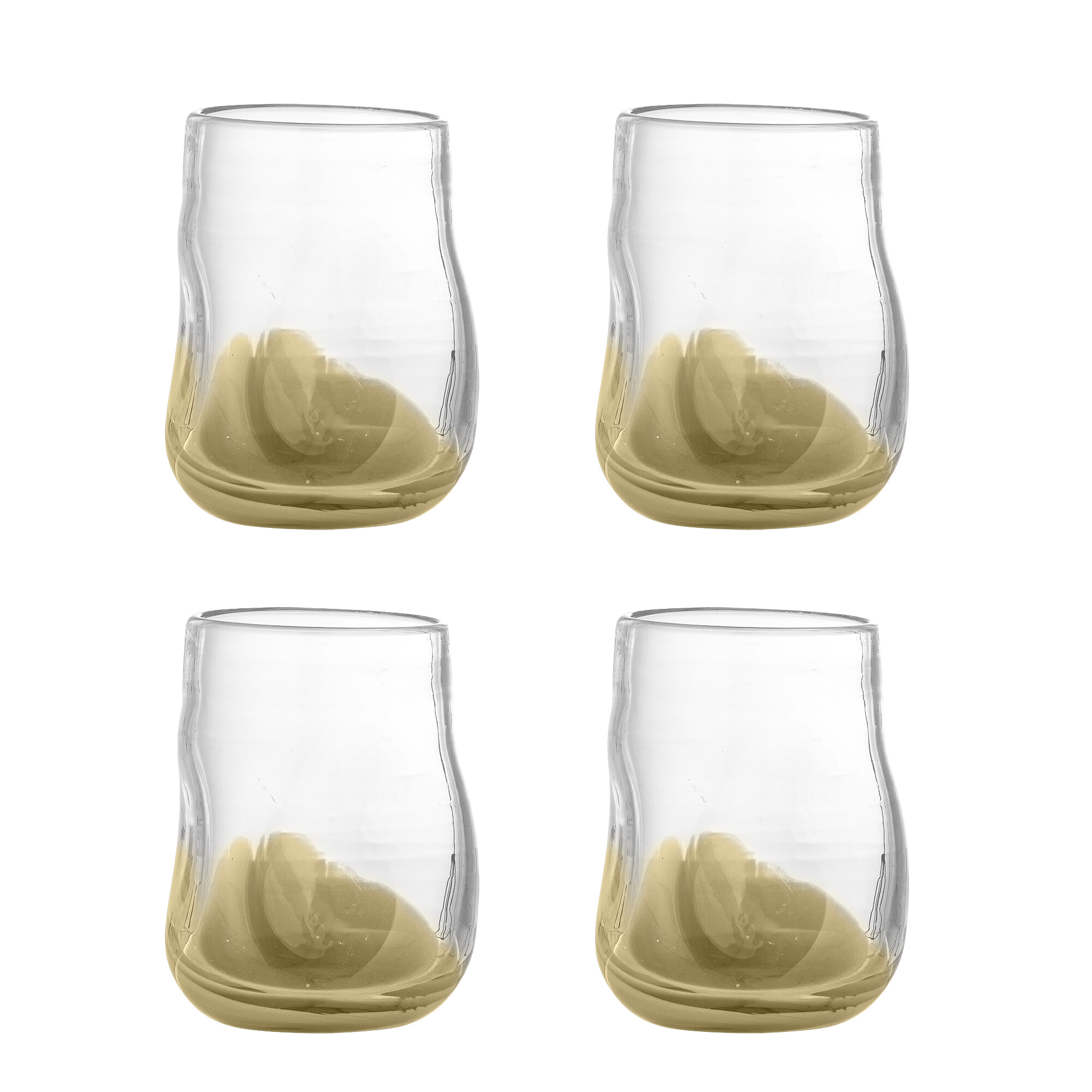 Bloomingville Drinkglas Ballard Set van 4 stuks - Naturel | Bloomingville