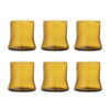 Bloomingville Drinkglas Florentine Set van 6 stuks - Bruin | Bloomingville