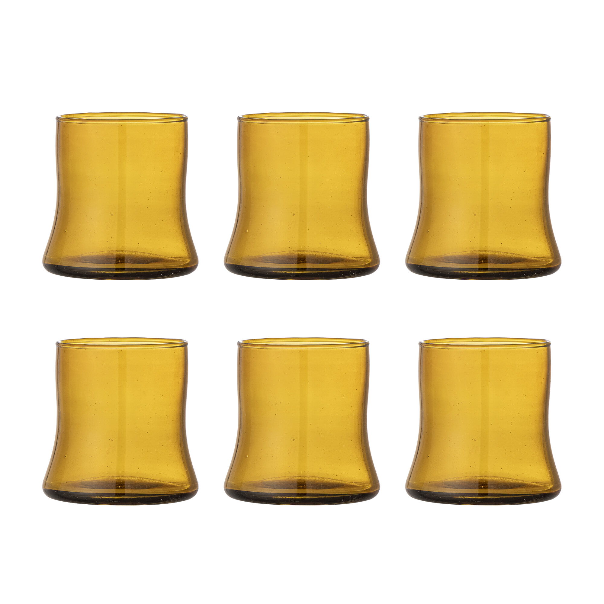 Bloomingville Drinkglas Florentine Set van 6 stuks - Bruin | Bloomingville