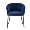 Bloomingville Eetkamerstoel Cortone Velvet - Blauw | Bloomingville