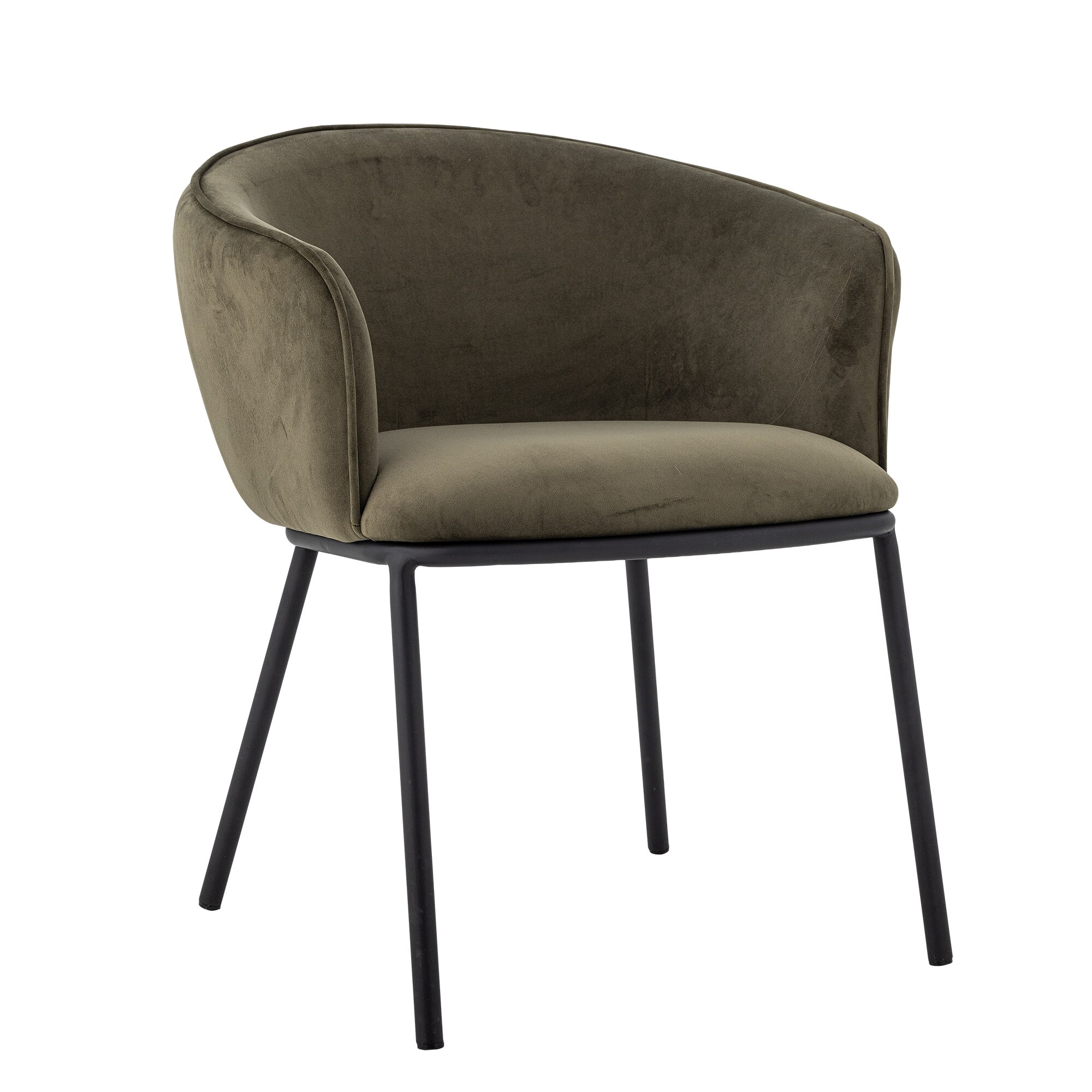 Bloomingville Eetkamerstoel Cortone Velvet - Groen | Bloomingville