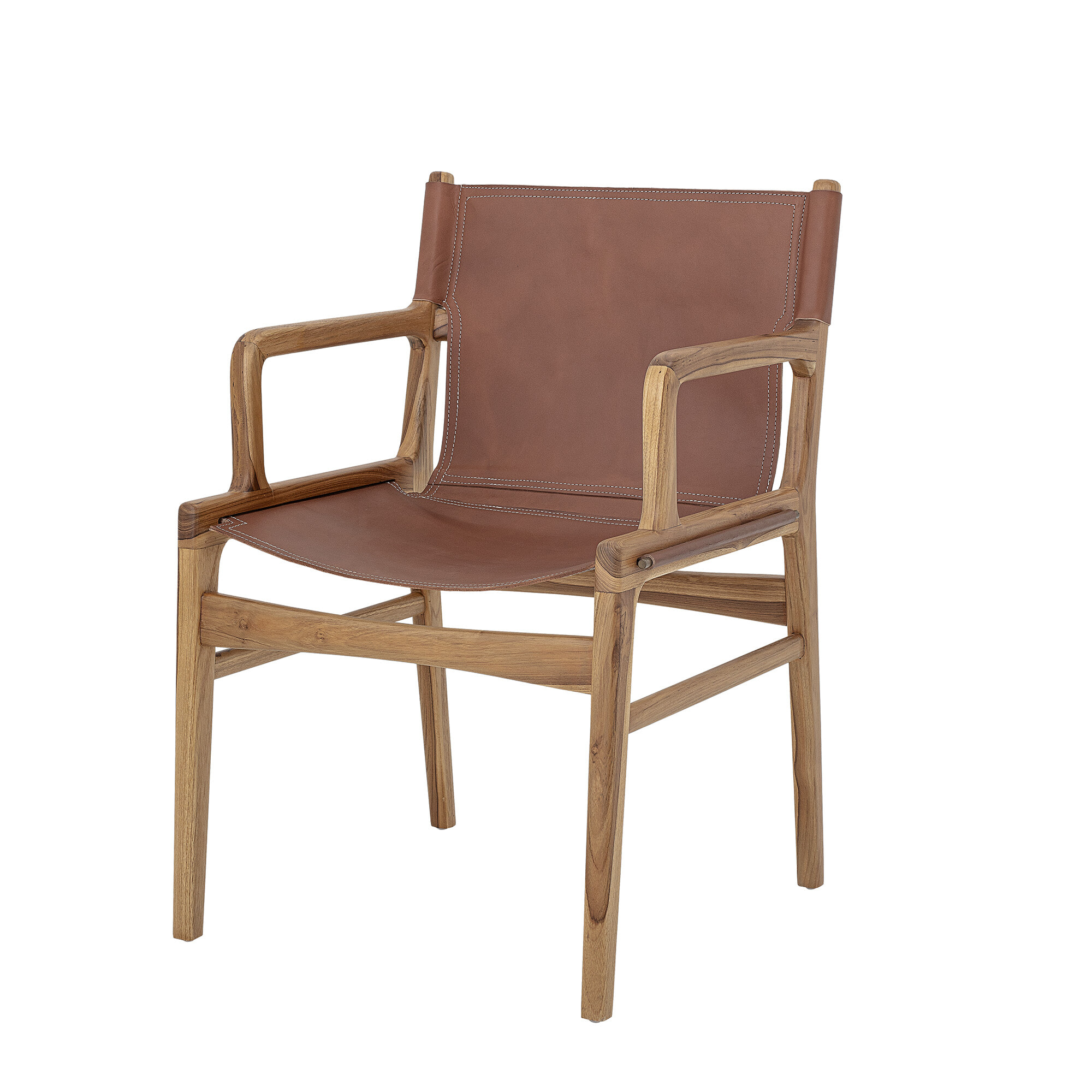 Bloomingville Fauteuil Ollie Leer - Bruin | Bloomingville