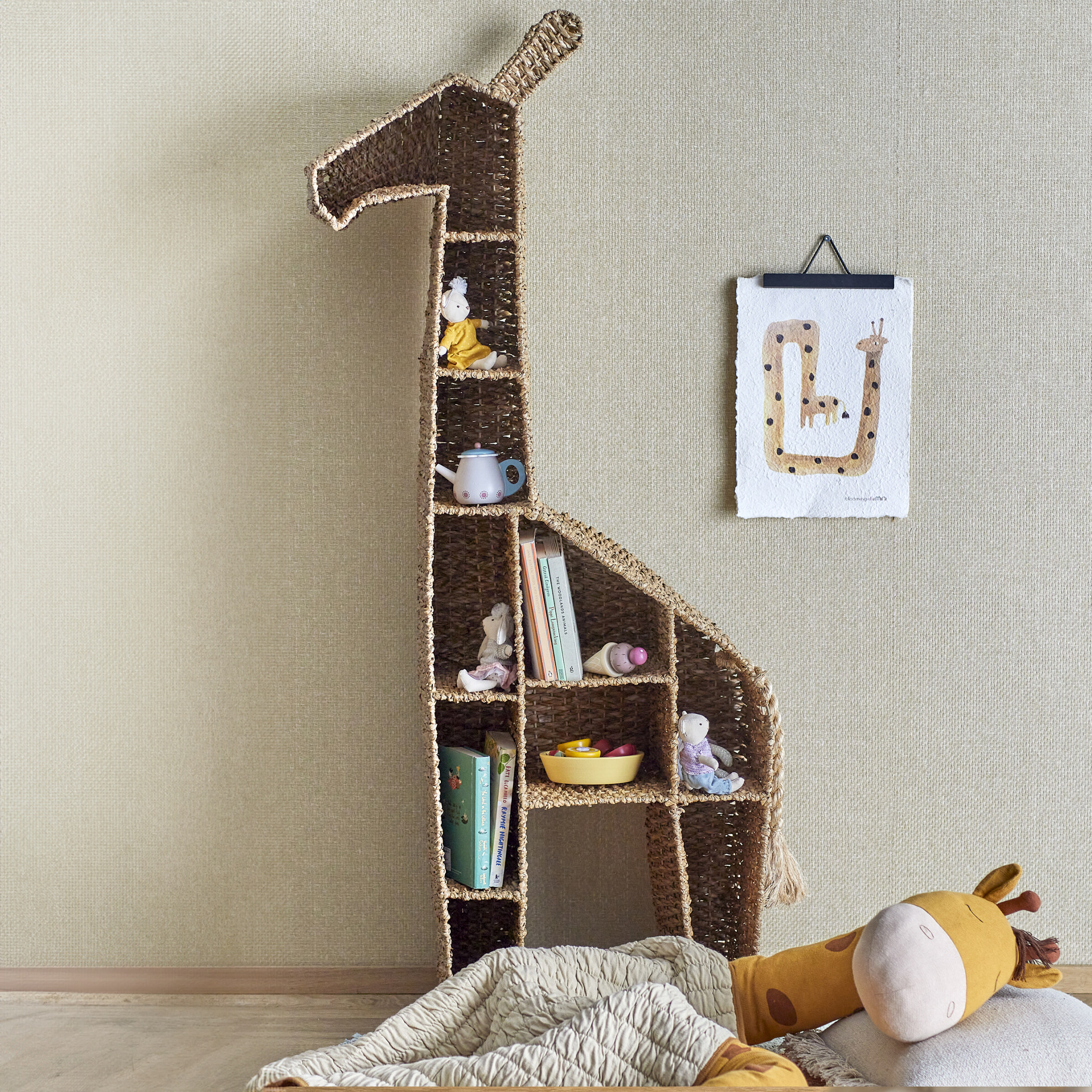Bloomingville MINI Boekenkast Kalu 46cm - Naturel | Bloomingville MINI