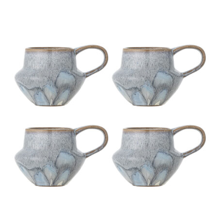 Bloomingville Mok Bessie Set van 4 stuks - Blauw | Bloomingville