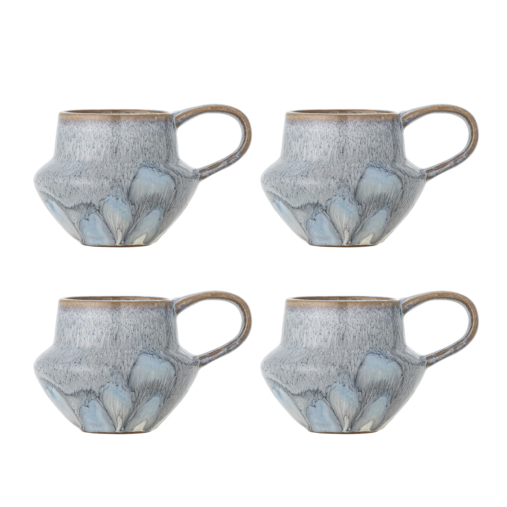 Bloomingville Mok Bessie Set van 4 stuks - Blauw | Bloomingville