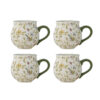 Bloomingville Mok Bloomie Set van 4 stuks - Meerkleurig | Bloomingville