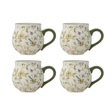 Bloomingville Mok Bloomie Set van 4 stuks - Meerkleurig | Bloomingville