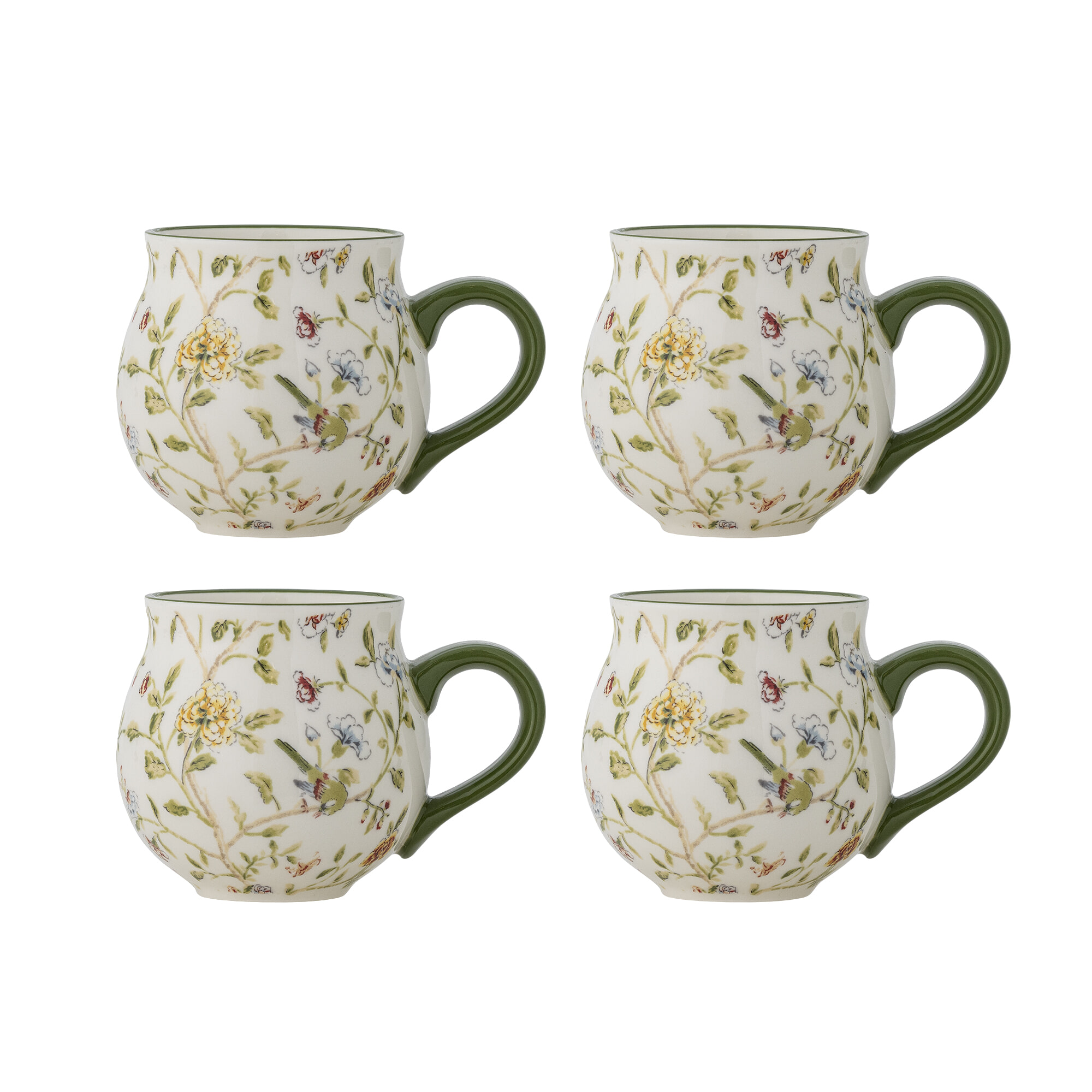 Bloomingville Mok Bloomie Set van 4 stuks - Meerkleurig | Bloomingville