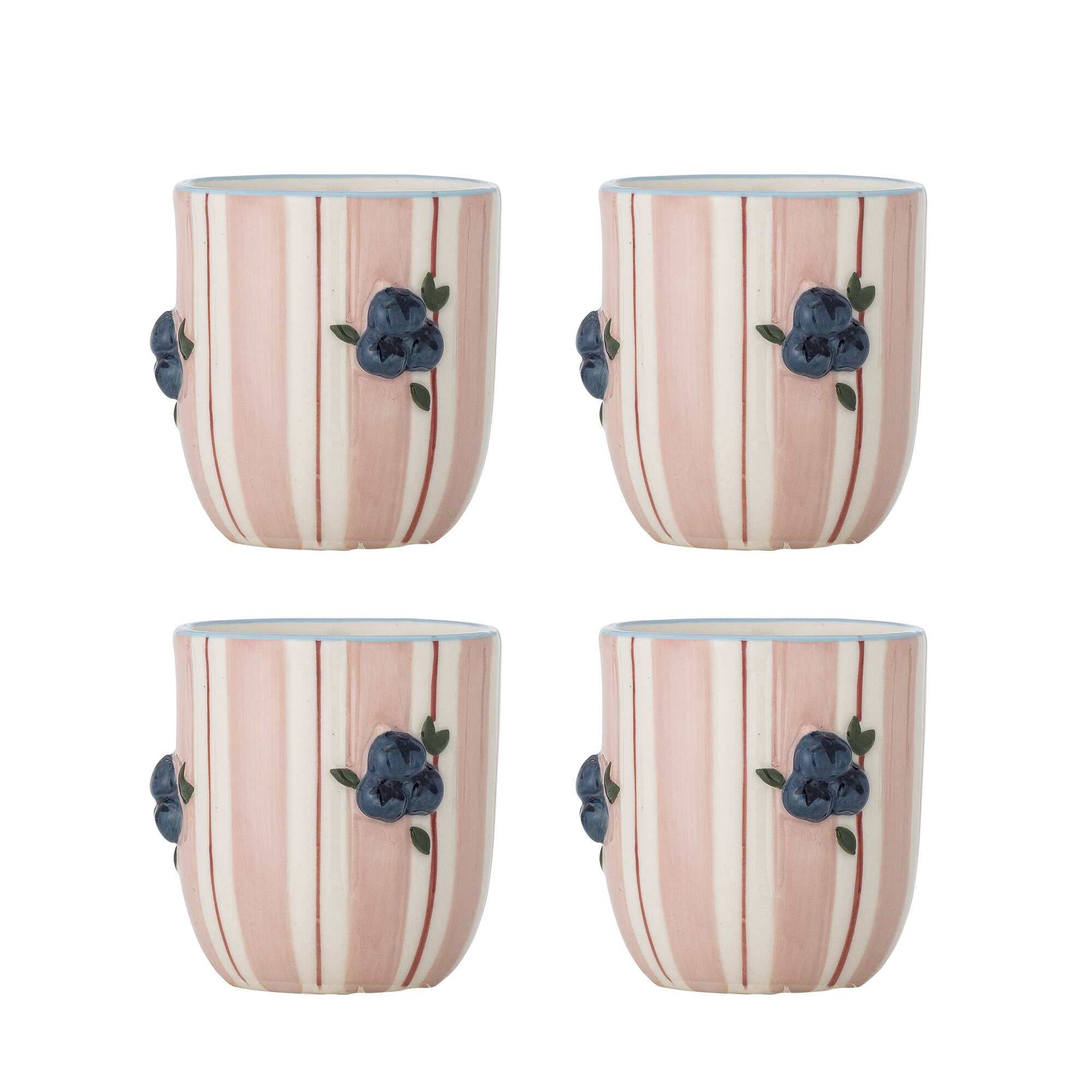 Bloomingville Mok Carry Set van 4 stuks - Roze | Bloomingville