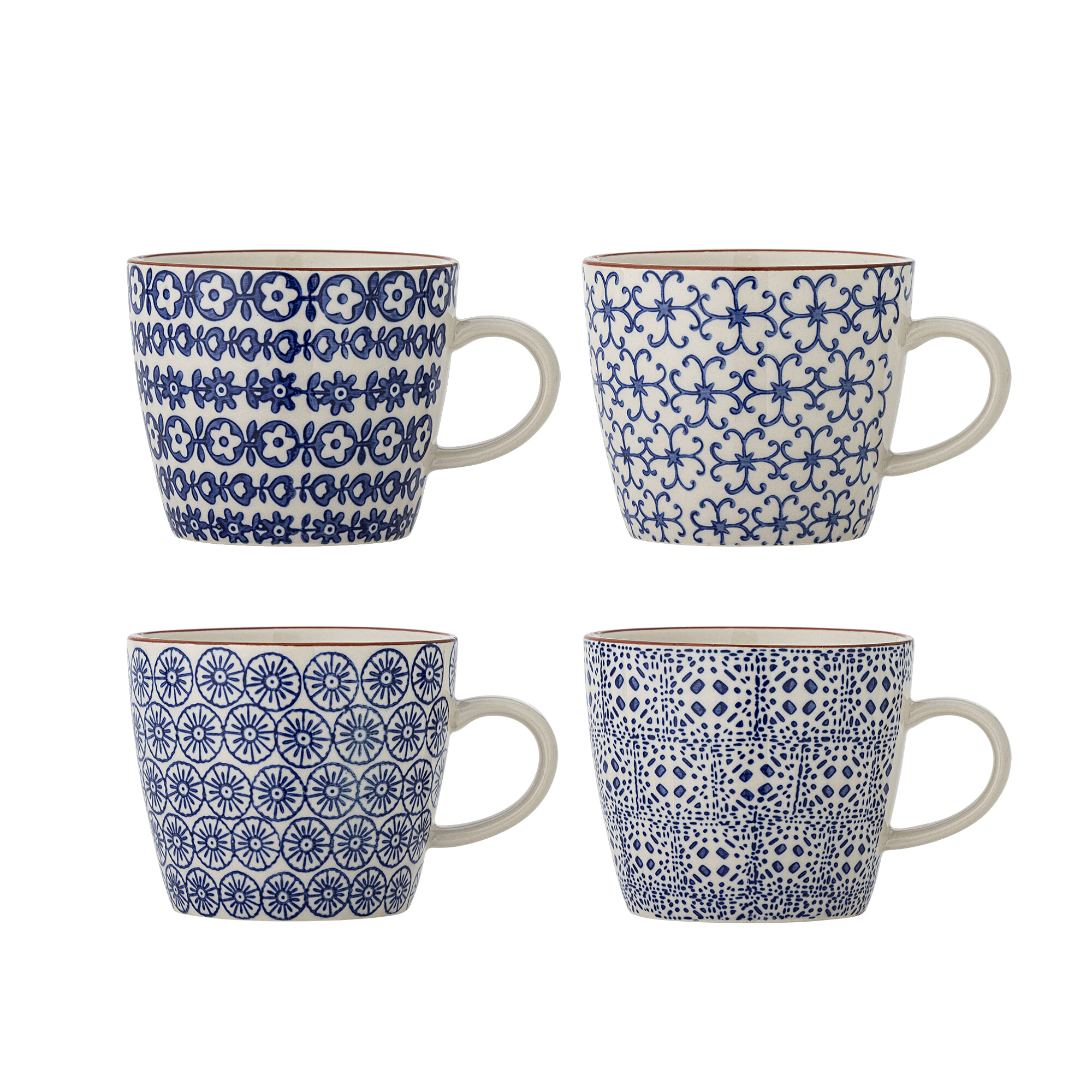 Bloomingville Mok Karine Set van 4 stuks - Blauw | Bloomingville