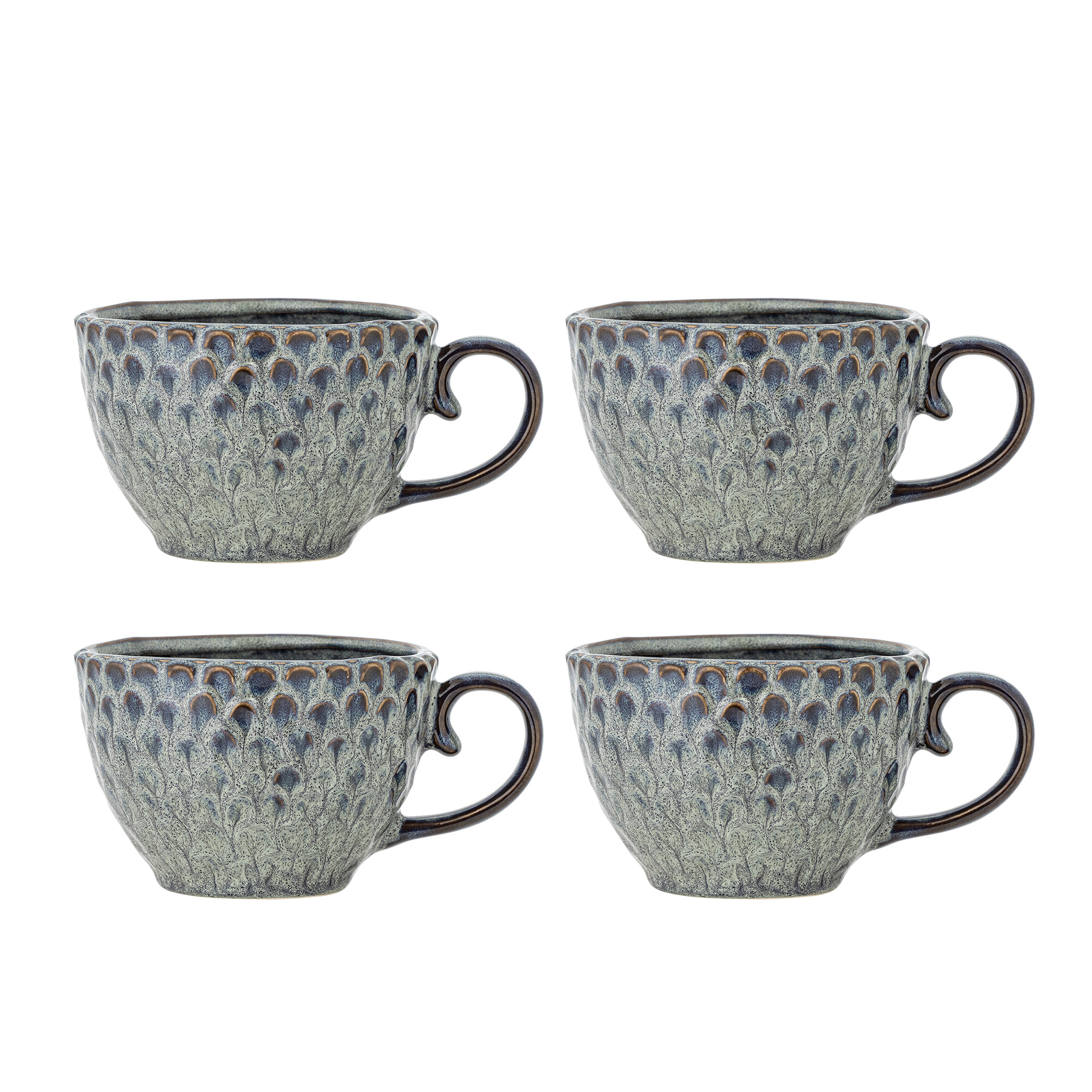 Bloomingville Mok Katrina Set van 4 stuks - Grijs | Bloomingville