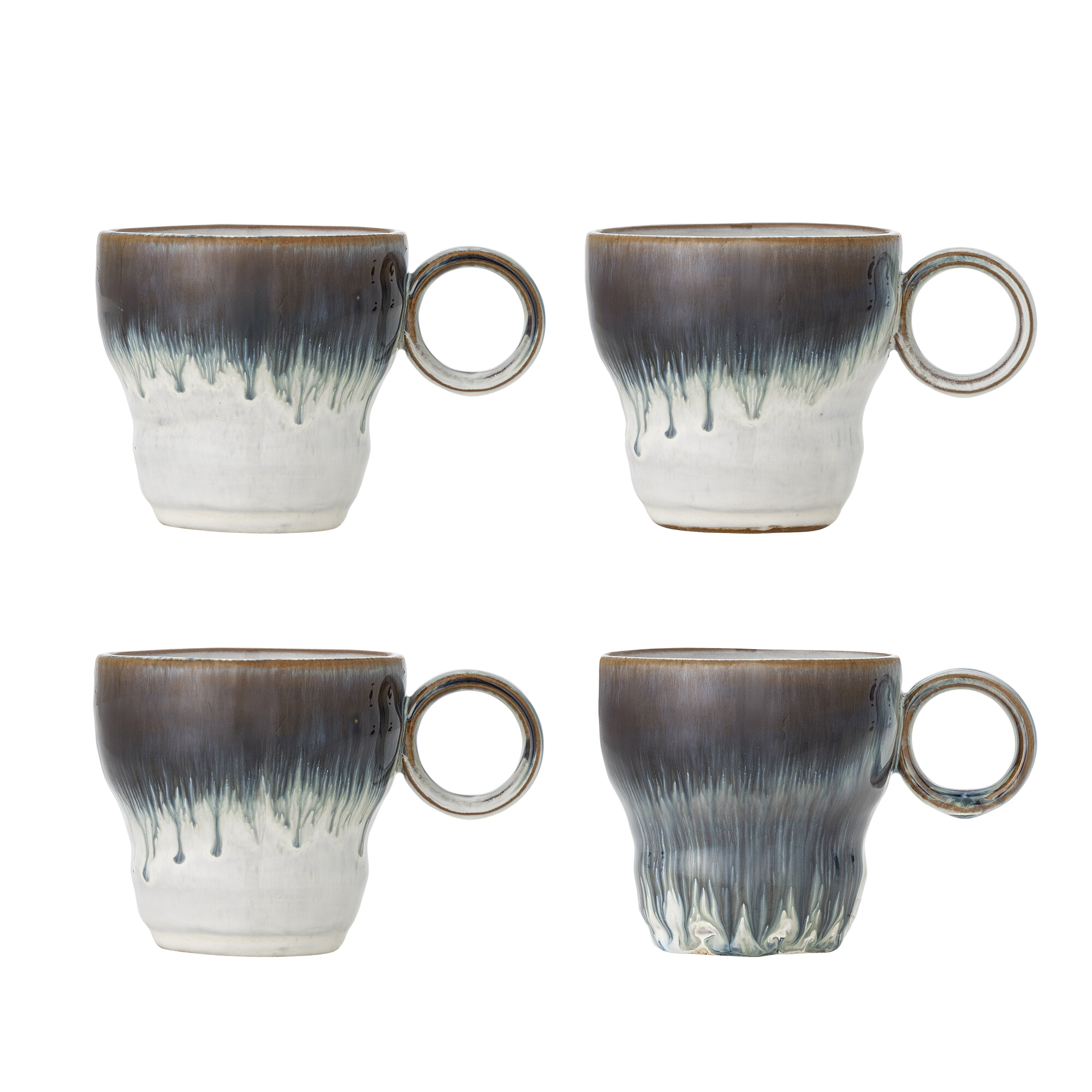 Bloomingville Mok Nigel Set van 4 stuks - Blauw | Bloomingville