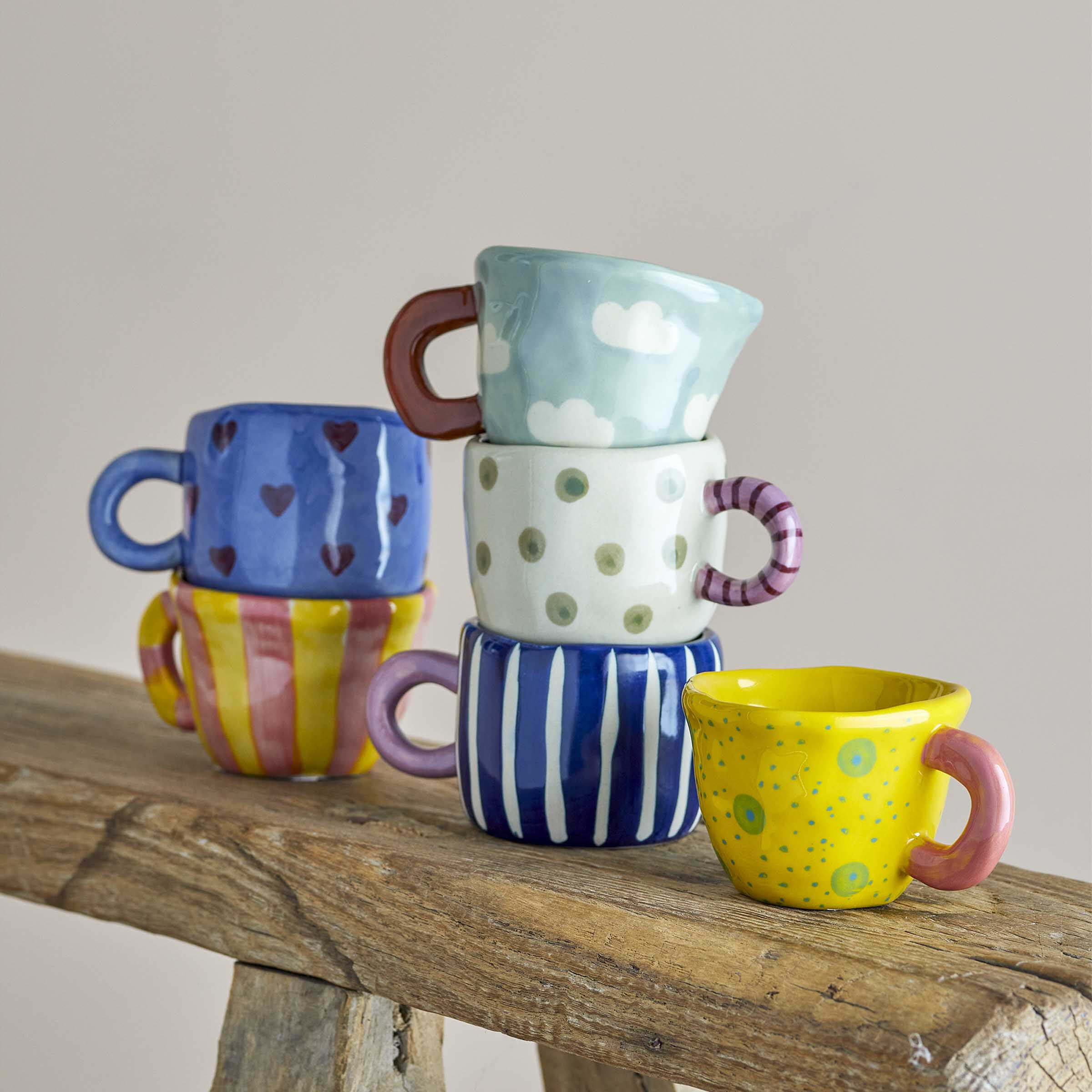 Bloomingville Mok Nini Set van 6 stuks - Meerkleurig | Bloomingville