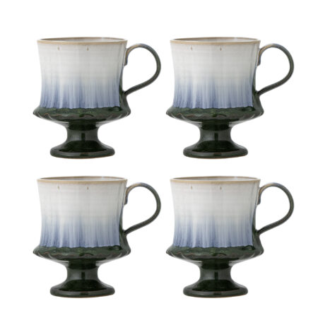 Bloomingville Mok Odile Set van 4 stuks - Blauw | Bloomingville
