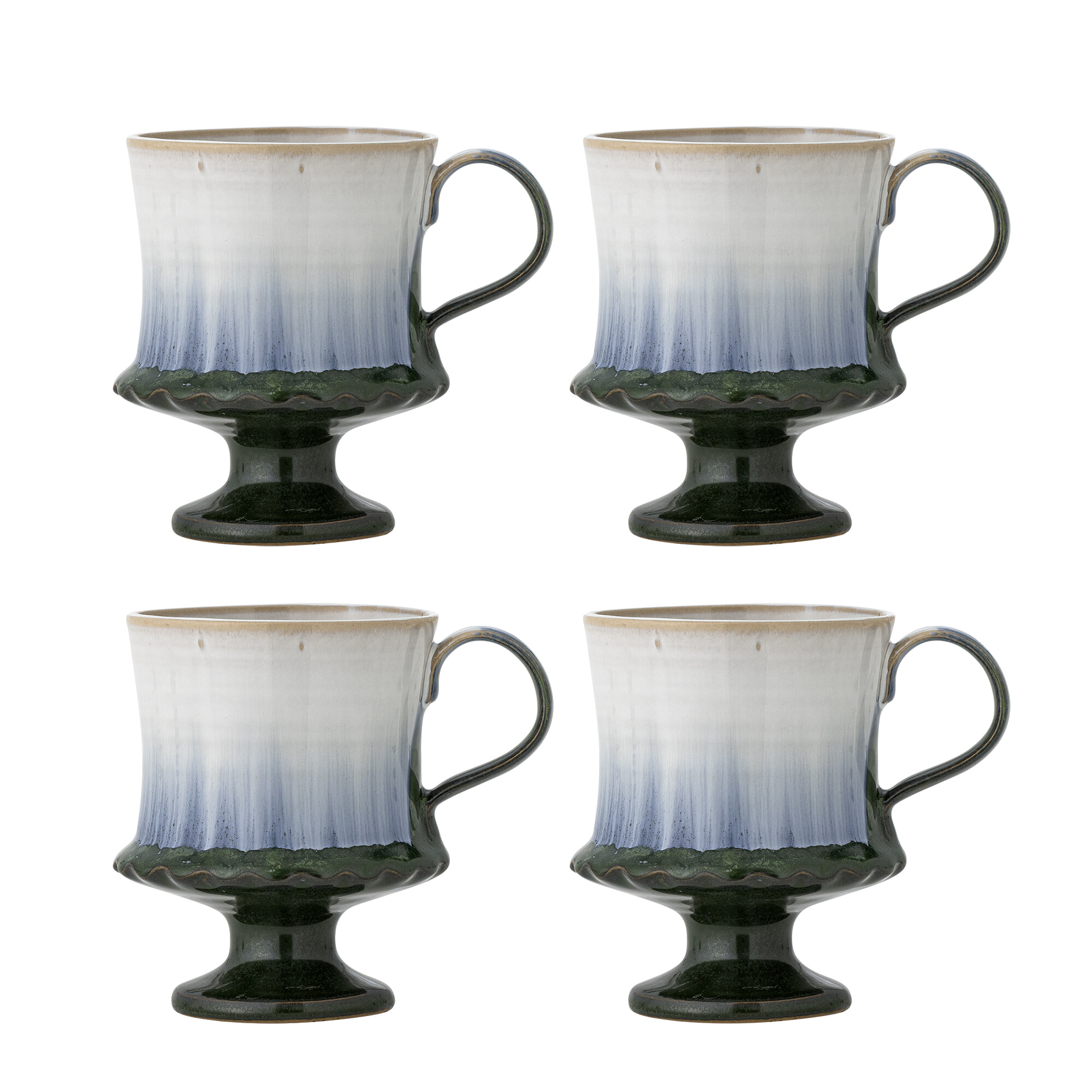 Bloomingville Mok Odile Set van 4 stuks - Blauw | Bloomingville