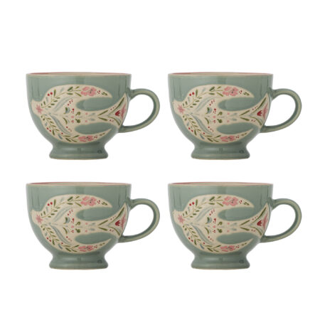 Bloomingville Mok Rosalynde Set van 4 stuks - Groen | Bloomingville