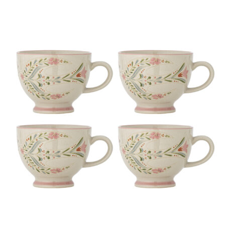 Bloomingville Mok Rosalynde Set van 4 stuks - Wit | Bloomingville