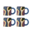 Bloomingville Mok Salacia Set van 4 stuks - Meerkleurig | Bloomingville