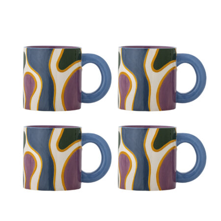 Bloomingville Mok Salacia Set van 4 stuks - Meerkleurig | Bloomingville