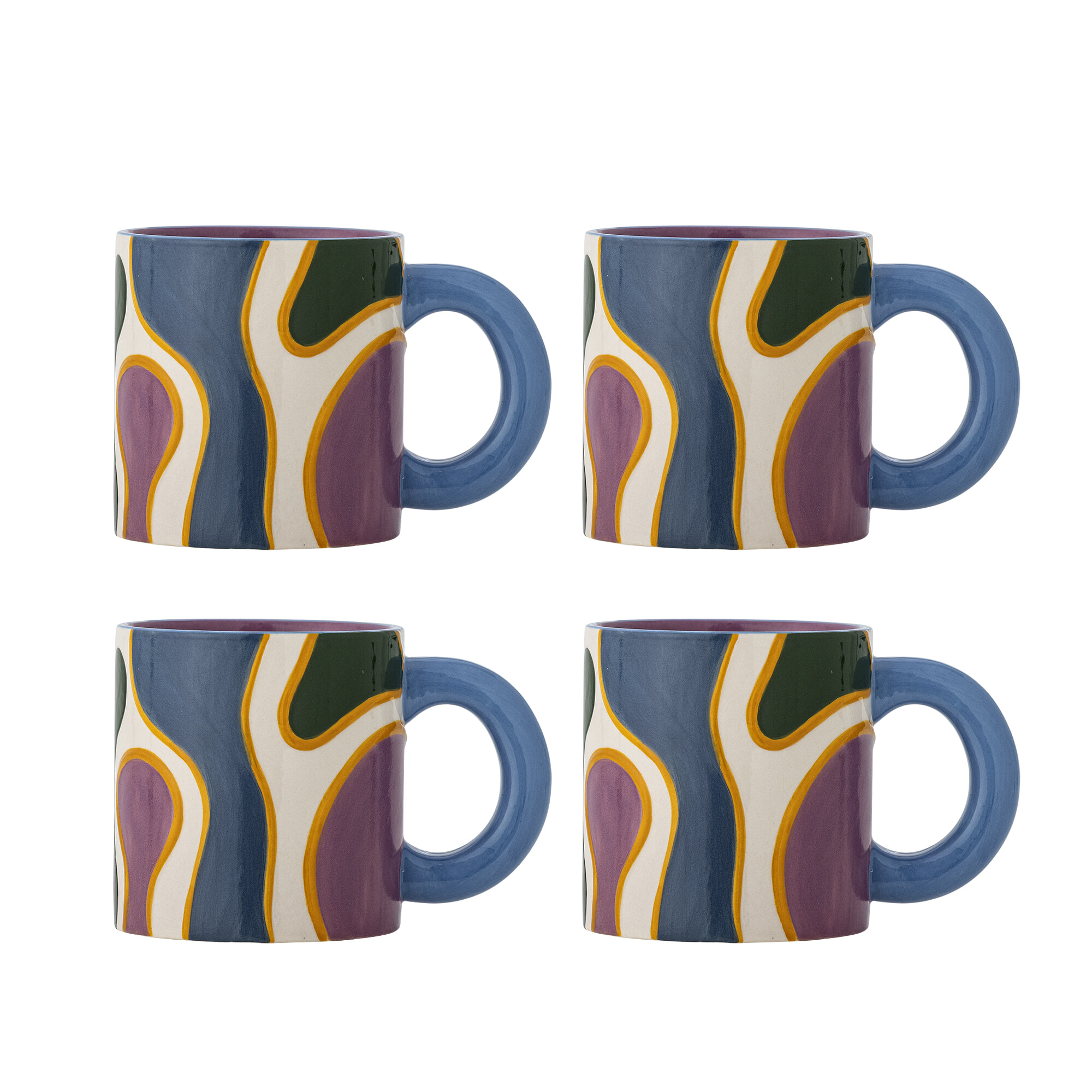 Bloomingville Mok Salacia Set van 4 stuks - Meerkleurig | Bloomingville