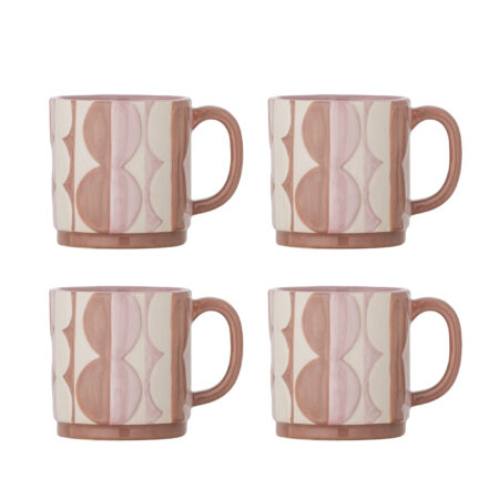 Bloomingville Mok Saul Set van 4 stuks - Roze | Bloomingville