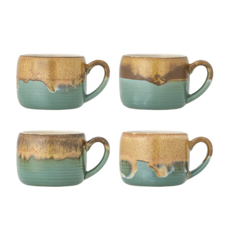 Bloomingville Mok Sheen Set van 4 stuks - Groen | Bloomingville