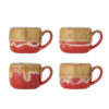 Bloomingville Mok Sheen Set van 4 stuks - Rood | Bloomingville