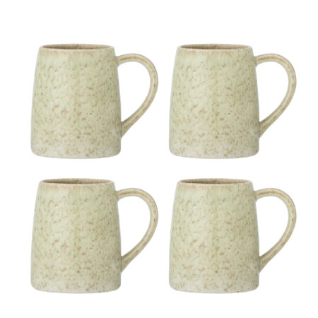 Bloomingville Mok Winnie Set van 4 stuks - Groen/Beige | Bloomingville
