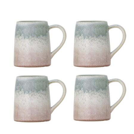 Bloomingville Mok Winnie Set van 4 stuks - Groen/Roze | Bloomingville