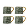 Bloomingville Mok Woodsby Set van 4 stuks - Meerkleurig | Bloomingville