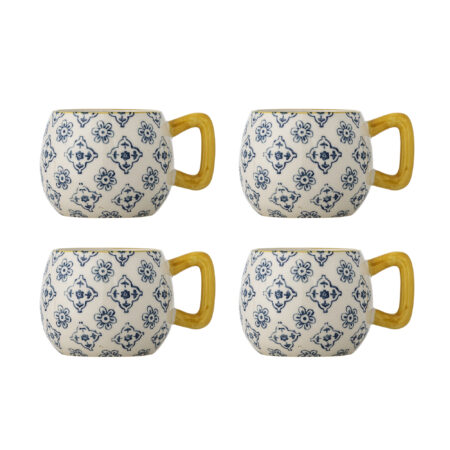 Bloomingville Mok Wrenna Set van 4 stuks - Meerkleurig | Bloomingville