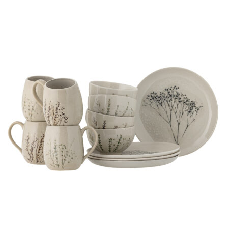 Bloomingville Ontbijtset Bea Set van 12 stuks - Naturel | Bloomingville