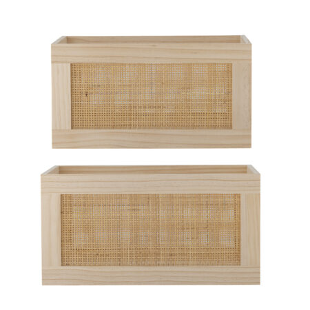 Bloomingville Opbergbox Piana Set van 2 stuks - Naturel | Bloomingville