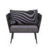 Bloomingville Outdoor Fauteuil Pavone Metaal en touw - Zwart | Bloomingville