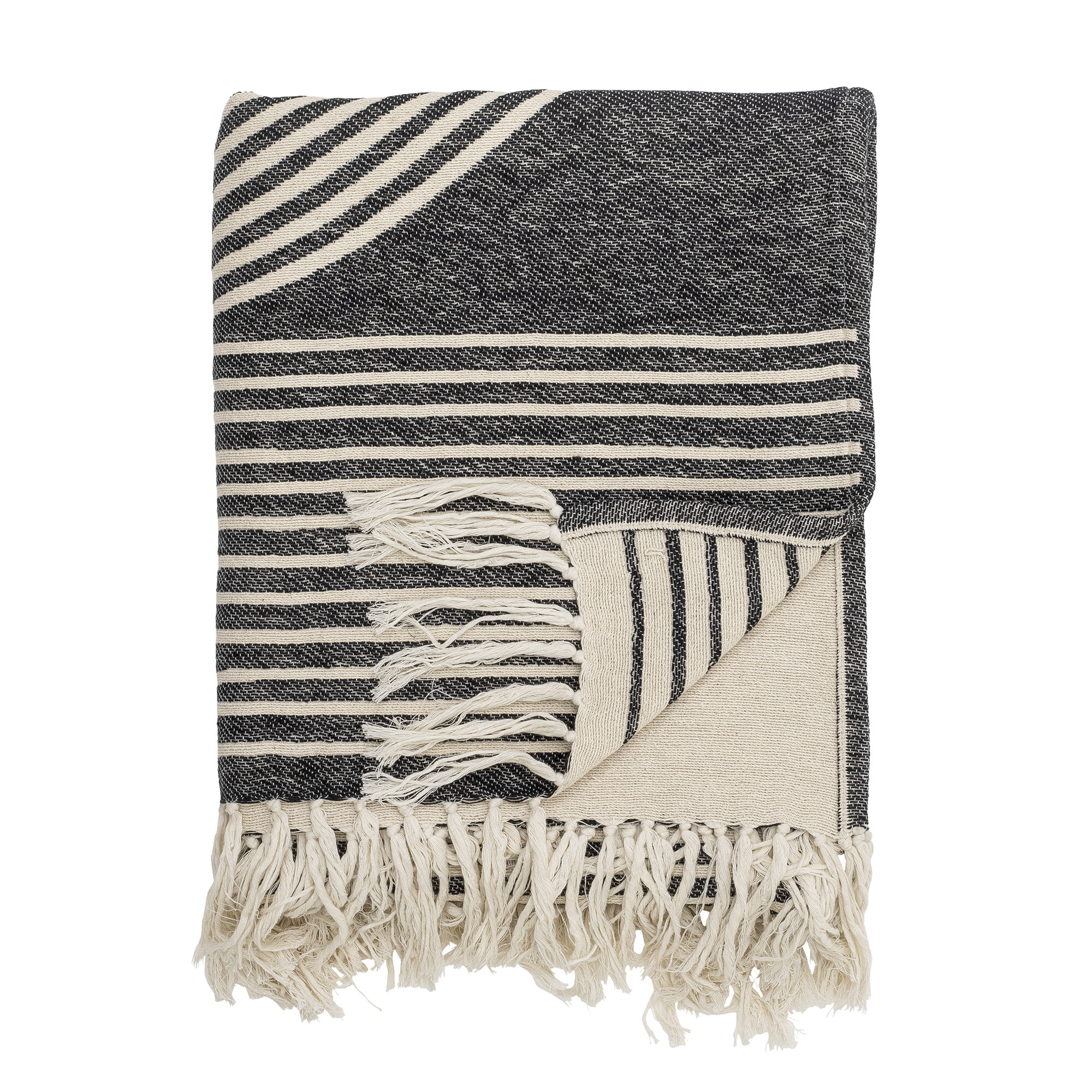 Bloomingville Plaid Anek 150 x 130cm - Zwart | Bloomingville