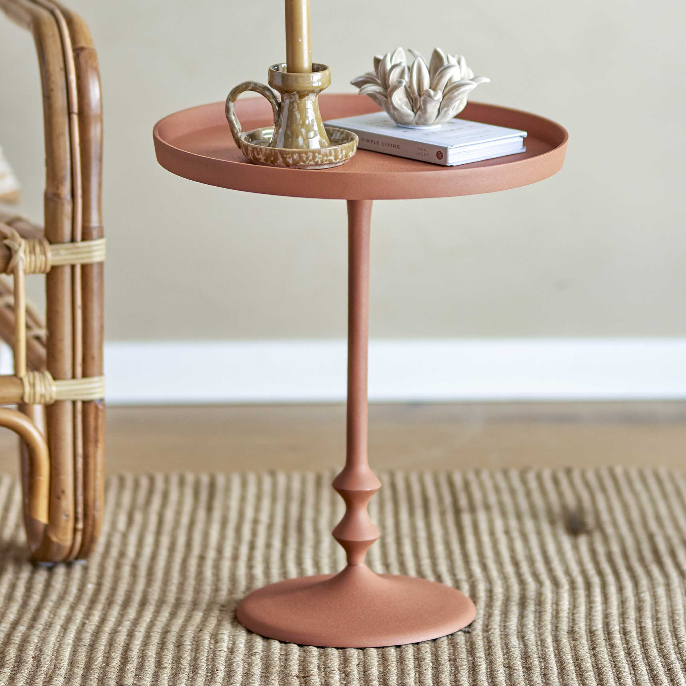 Bloomingville Ronde Bijzettafel Anjou 37cm - Oranje | Bloomingville