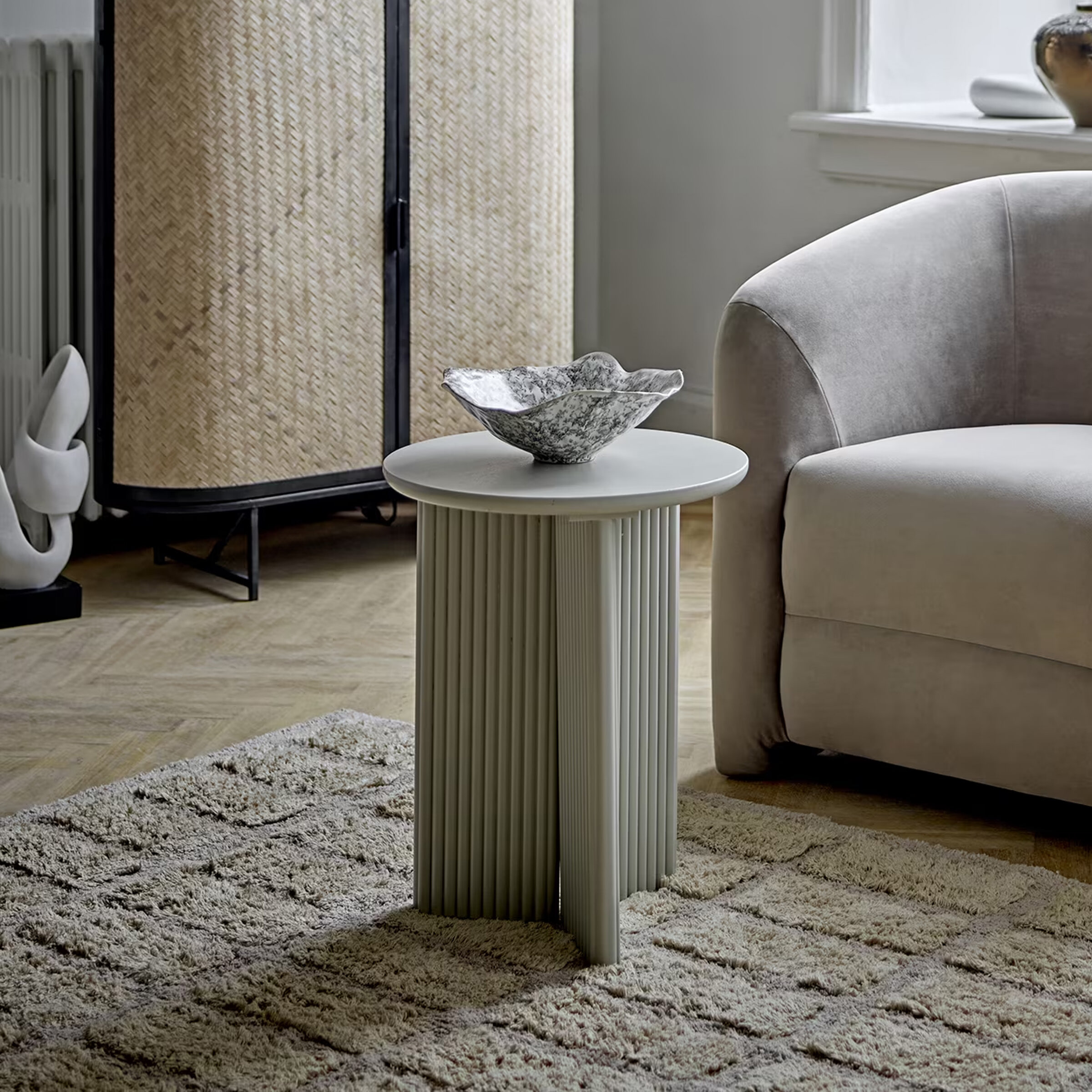 Bloomingville Ronde Bijzettafel Edith 40cm - Wit | Bloomingville