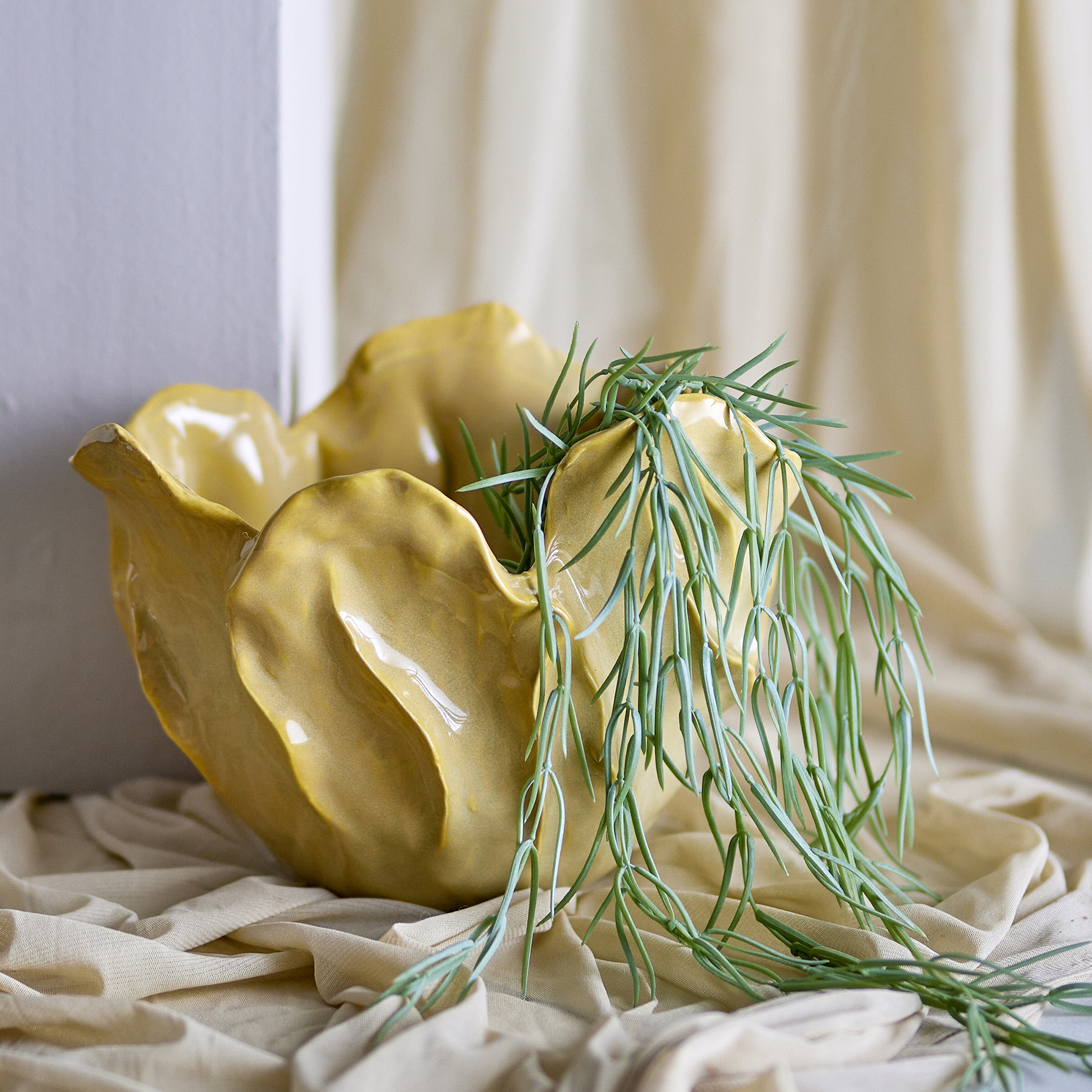 Bloomingville Schaal Bastien 25 x 18cm - Geel | Bloomingville