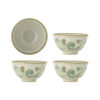 Bloomingville Schaal Bethany Set van 4 stuks - Beige/Groen | Bloomingville
