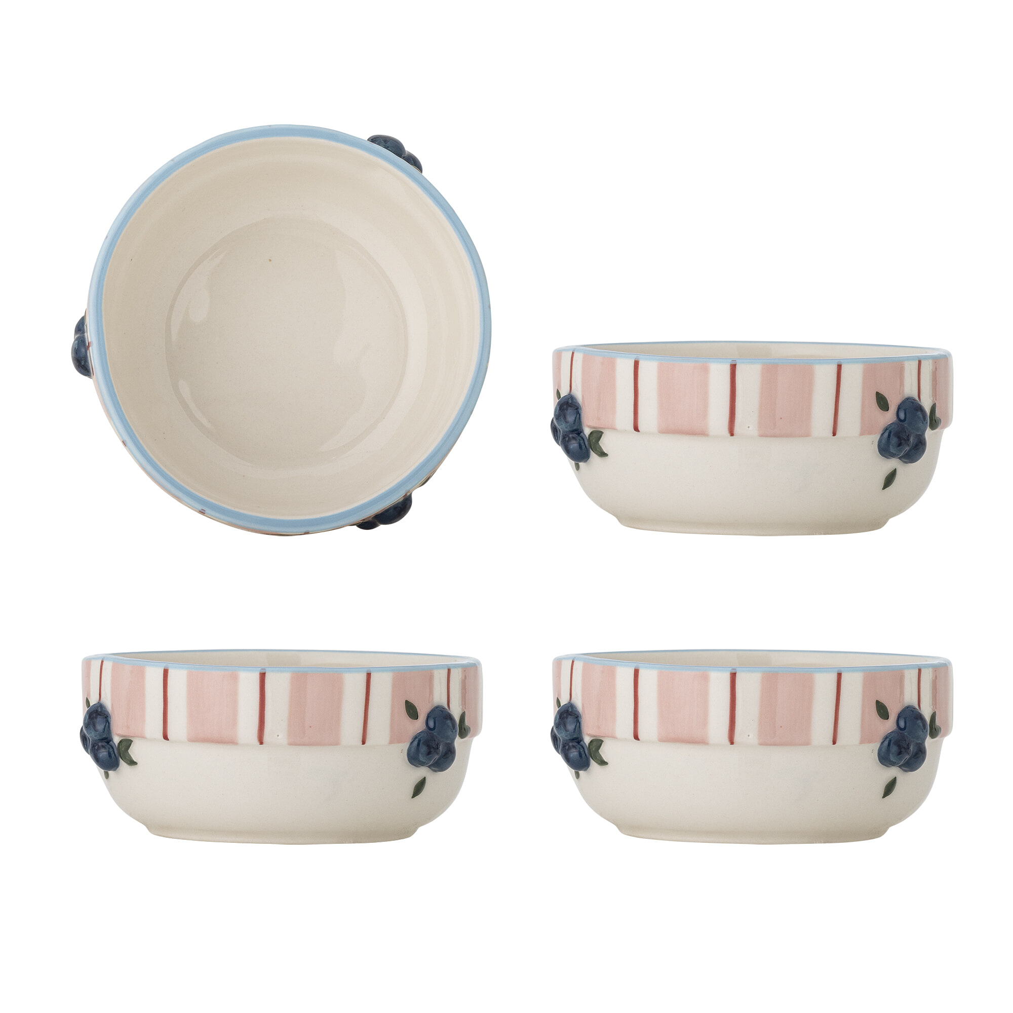 Bloomingville Schaal Carry Set van 4 stuks - Roze | Bloomingville