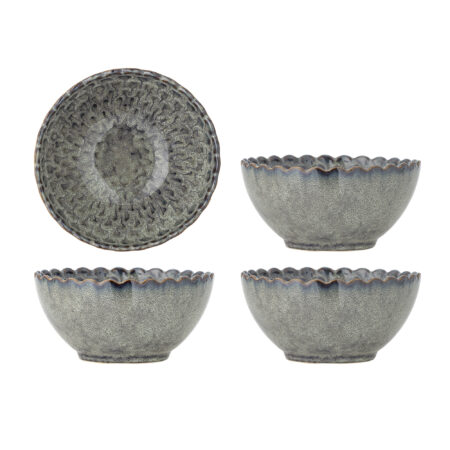 Bloomingville Schaal Katrina Set van 4 stuks - Grijs | Bloomingville